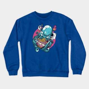 Octopus Eating Ramen Crewneck Sweatshirt